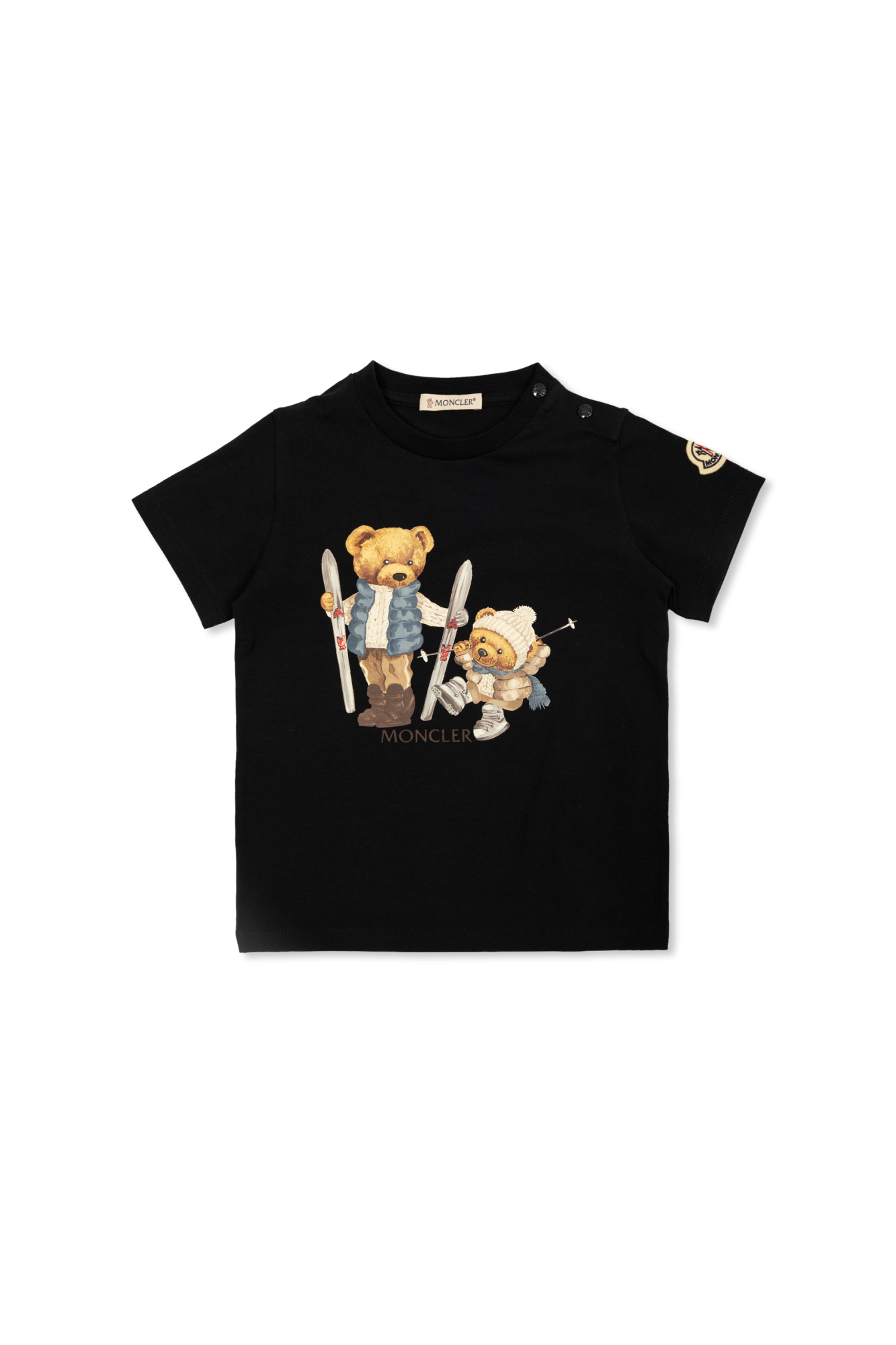 Tシャツ・カットソー MONCLER Woman T-Shirt Blue 8C0000389AUO 778 Moncler Organic Cotton Logo T-Shirt | Harrods US
